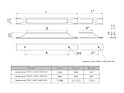 Мебельная профильная ручка Virno Lines 408/320, никель браш