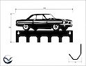 Настінна вішалка декоративна ВМ-49 "Ford Falcon" на 6 гачків, чорна