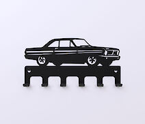 Настінна вішалка декоративна ВМ-49 "Ford Falcon" на 6 гачків, чорна