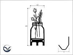 Настінна вішалка декоративна ВМ-55 