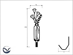 Вішалка настінна декоративна ВМ-57 