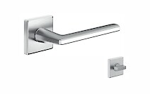 Дверна ручка DND LUCE P 02 c накладкою під WC, хром матовий LP14T-ZCS