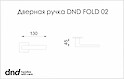 Дверна ручка DND FOLD 02 з накладкою під WC, хром матовий FO14T-ZCS