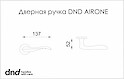 Дверна ручка DND AIRONE з накладкою під WC, хром матовий 603/12T-OCS