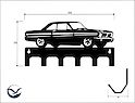 Настінна вішалка декоративна ВМ-49 "Ford Falcon" на 6 гачків, графіт
