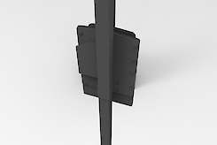 Комплект для кріплення пантографа GTV до вертикальної опори гардеробної системи, графіт