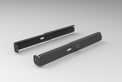 Додатковий регульований елемент кріплення гардеробної системи до стіни лівий, графіт