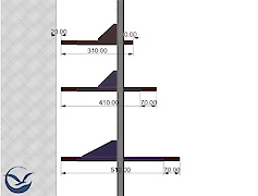 Комплект кронштейнів для кріплення полиці глибиною 410мм, графіт