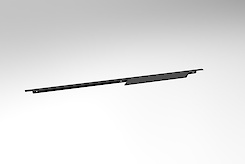 Меблева ручка-профіль торцева для шухляд в гардеробну систему в модуль 900мм, графіт