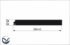 Додатковий елемент кріплення гардеробної системи до стіни лівий, чорний