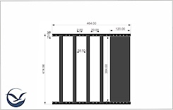 Брючниця для модуля 600 мм зі знімними тримачами і  лотком для аксесуарів, графіт