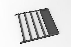 Брючниця для модуля 600 мм зі знімними тримачами і  лотком для аксесуарів, графіт