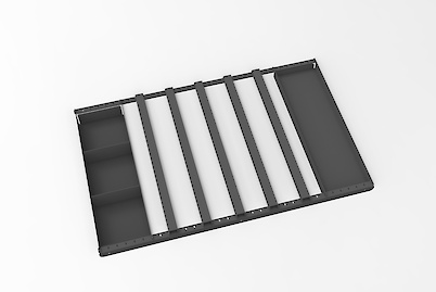 Брючниця для модуля 800 мм з 2 лотками для аксесуарів, графіт