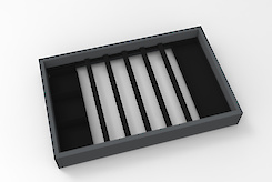 Брючниця для модуля 800 мм зі знімними тримачами і 2 лотками для аксесуарів, графіт