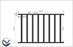 Брючниця для модуля 800 мм зі знімними тримачами, графіт