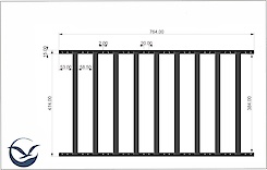 Брючница для модуля 900 мм, графіт