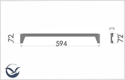 Жердь для модуля 600мм для гардеробної системи, графіт