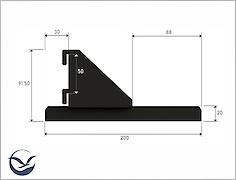 Комплект кронштейнов для крепления наклонной полки длиной 410-510мм под обувь, графит