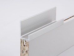 Врізний торцевий алюмінієвий профіль-ручка Н2 неанодований під плиту 18мм довжина 5950мм