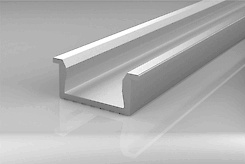 Алюмінієвий профіль врізний для світлодіодної стрічки LED, неанодований L=5950 мм