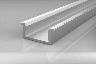 Алюминиевый профиль врезной для светодиодной ленты LED, неанодированный L=5950 мм
