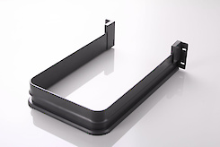 Обід пластиковий в комплекті з заглушками для сифона в ящик під мийку антрацит Poliplast