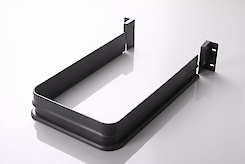 Обід пластиковий в комплекті з заглушками для сифона в ящик під мийку антрацит Poliplast