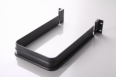 Обід пластиковий в комплекті з заглушками для сифона в ящик під мийку антрацит Poliplast