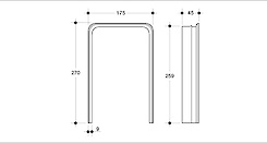 Обід пластиковий в комплекті з заглушками для сифона в ящик під мийку антрацит Poliplast