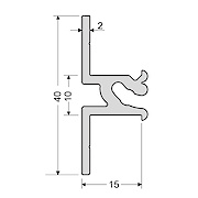 Профіль для кахельної плитки 13мм до настінної системи Zobal довжина 3,5м