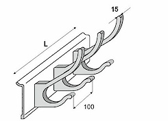 Вешалка компактная для одежды 300мм к настенной системе Zobal