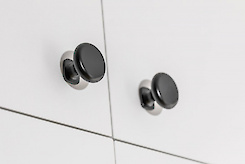 Меблева ручка-кнопка GTV LORENA чорний матовий (GZ-LORENA-1-20M)