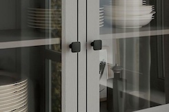 Меблева ручка-кнопка GTV PIAZZA чорний матовий (GZ-PIAZZA-1-20М)