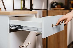 Напрямна кулькова GTV Versalite Plus+ Н=45 L=450мм повного висування з дотягувачем (PK-L-H45-450-B)