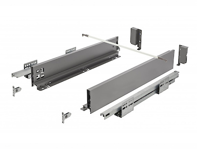 Комплект висувної шухляди GTV AXIS PRO P20 H=86 L=350, антрацит