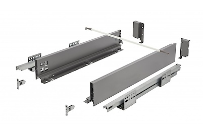 Комплект висувної шухляди GTV AXIS PRO P20 H=86 L=350, антрацит