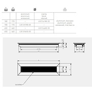 Заглушка під дроти GTV MERIDA 51х180мм алюміній