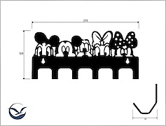 Настінна вішалка декоративна ВМ-18 