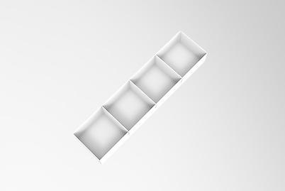 Лоток для аксесуарів для шухляди в гардеробну систему, 106х426х60 мм, білий