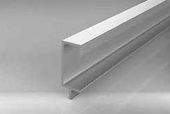 Врезной торцевой алюминиевый профиль-ручка Н3 неанодированный под плиту 18мм длина 5950мм  Цвет анодировки: неанодированный