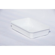 Контейнер лоток плоский Ал-Пластик №3 6.5 л, 404x290x81, белый