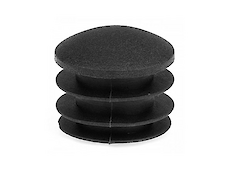 Заглушка внутренняя круглая для трубы D=20 черная