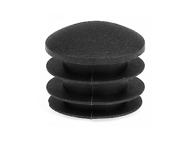 Заглушка круглая D=20 черный (заглушка для  трубы)