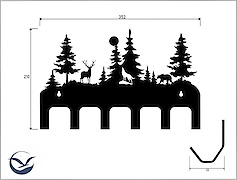 Настінна вішалка декоративна ВМ-38 