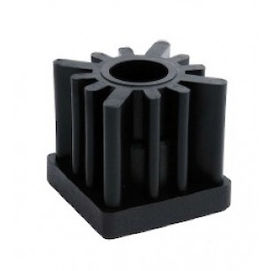 Муфта квадрат 40x40 черный (муфта для трубы)