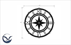 Настінний металевий годинник ЧМ-9 
