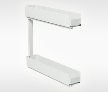 Карго двухуровневое боковое левое для модуля 150 мм без направл, белое