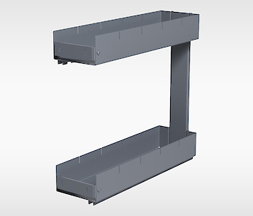 Карго двухуровневое боковое  для модуля 200 мм, графит