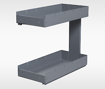 Карго двухуровневое боковое левое для модуля 300 мм, графит