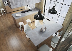 Столешница Swiss Krono 38 мм 3963 SK Бетон Декада 4100x600мм R3